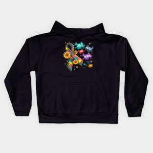 Puzzle Ribbon Autism Awareness Gift for Birthday, Mother's Day, Thanksgiving, Christmas Kids Hoodie